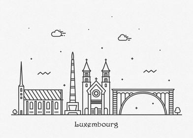 Luxembourg City Skyline