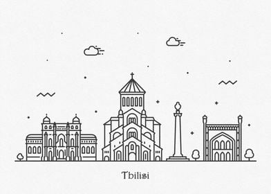 Tbilisi City Skyline