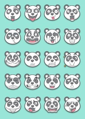 emoticon of cute pandas