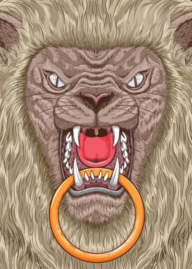 Mad Lion with Ring 