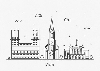 Oslo City Skyline