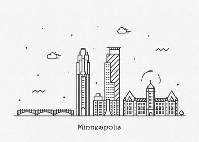 Minneapolis City Skyline