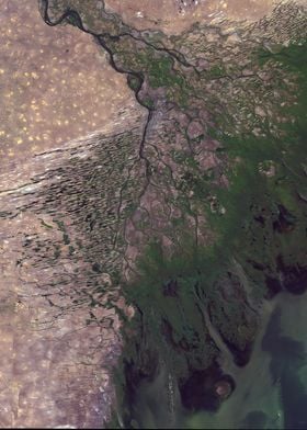Wolga delta from space