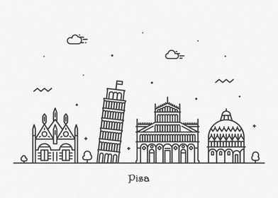 Pisa City Skyline