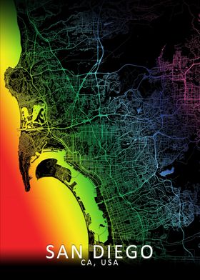San Diego Rainbow City Map