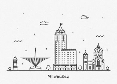 Milwaukee City Skyline