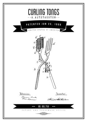 1908 Curling Tongs Patent