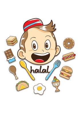 boy with halal foods