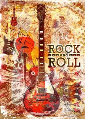 Rock n Roll Guitar Art
