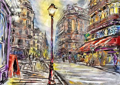 Paris Cityscape Art