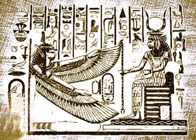 Isis and Maat Egyptian