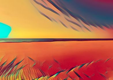 abstract deserted beach