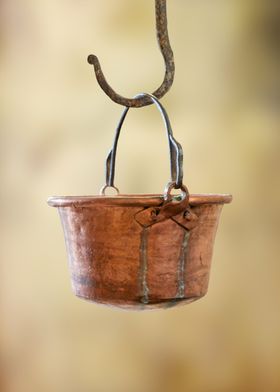 old hanging cauldron