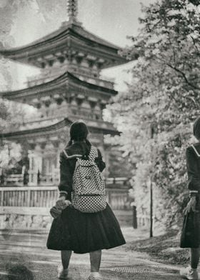 Vintage School girls Japan