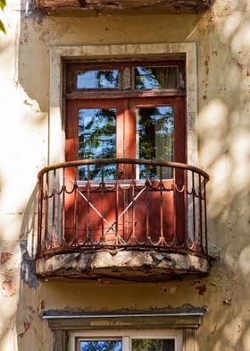 Drying Rack On An Old Balc