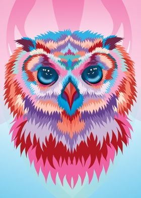 Owl on popart style