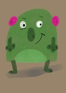Plump green monster