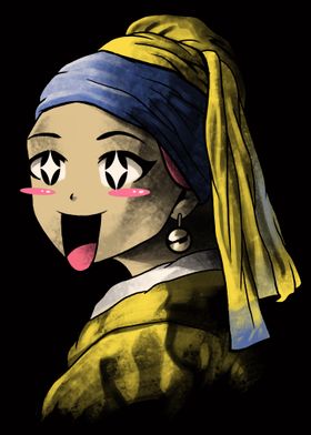 Kawaii with Pearl Earring