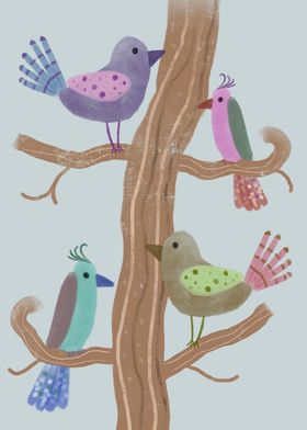 Birds in Branches