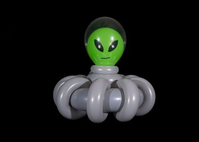 Balloon Alien in Spacechip