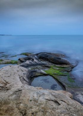 Calm winter day at the sea