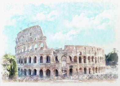 Colosseum rome italy 