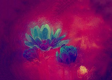 Abstract floral painting