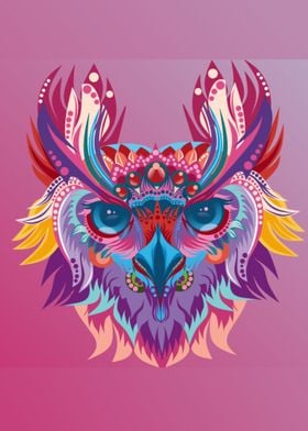 Owl on popart style