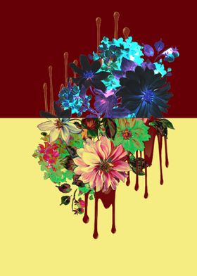 Flower mirrored blood
