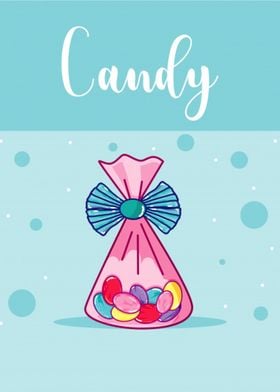 sweet candies bag