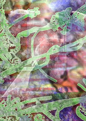 Green vine abstract