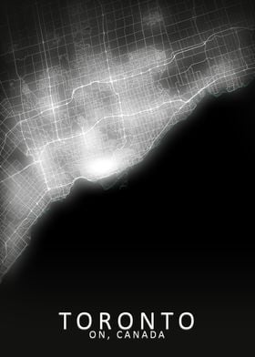 Toronto LED Glow City Map