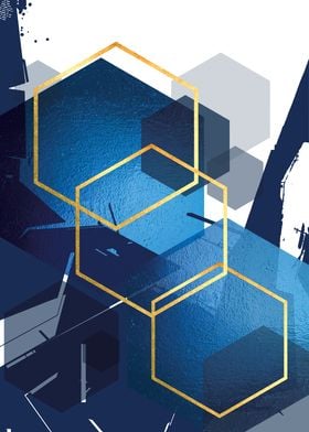 Blue Gold Geometric-preview-1