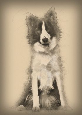 Border Collie dog  18 mont
