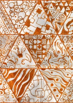 Abstract Orange Figures