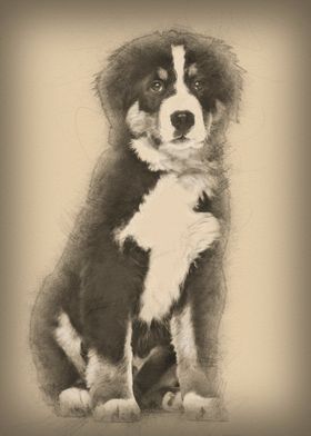 Bernese Mountain Dog  4 mo