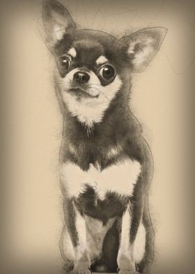 Chihuahua 15 years old sit