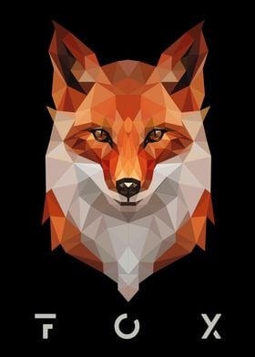 cool geometric fox
