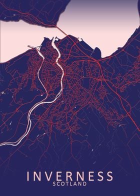 Inverness Blue City Map