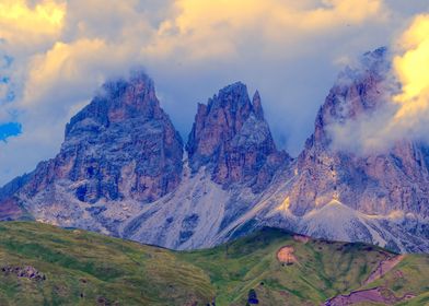 rocky mountain and cloud