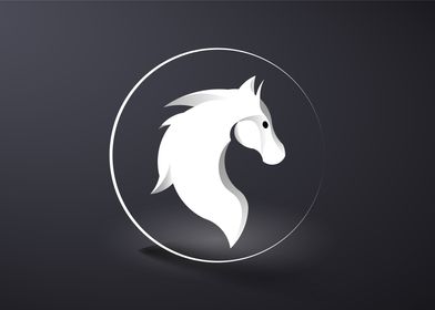 horse icon design abstract