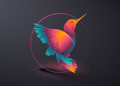 bird icon abstract