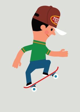 Skateboarder Ollie