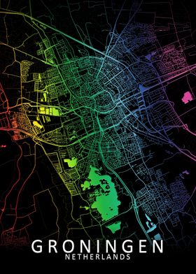 Groningen Rainbow City Map