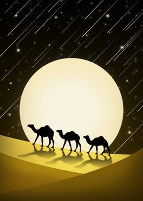 Camels over the moon