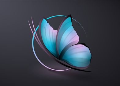 Butterfly icon abstract 