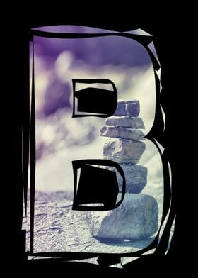 Double Exposure Alphabet B