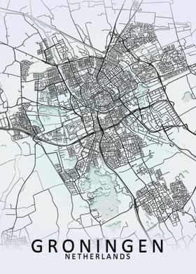 Groningen White City Map