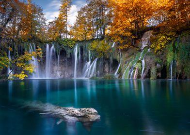 Plitvice Lakes Waterfall