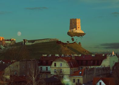 Flying tower in Vilnius